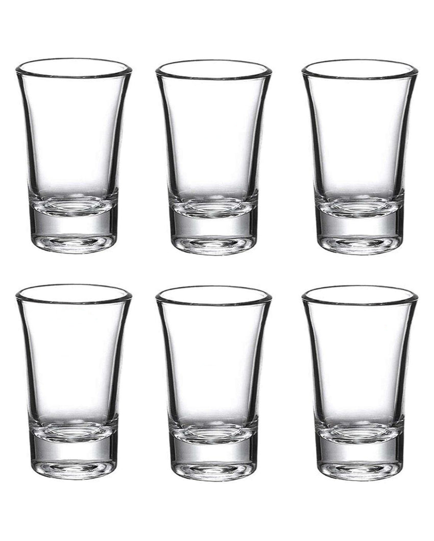 Weighted Base Party Perfect Clear Glass Shot Glasses | 30ml | Set of 6