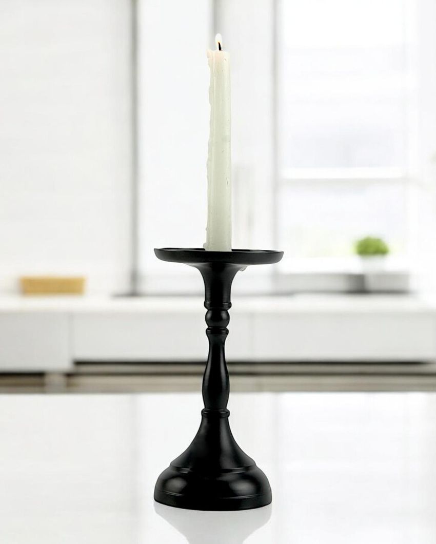 Elegant Accent Pillar Candle Holder | 4 x 8 inches