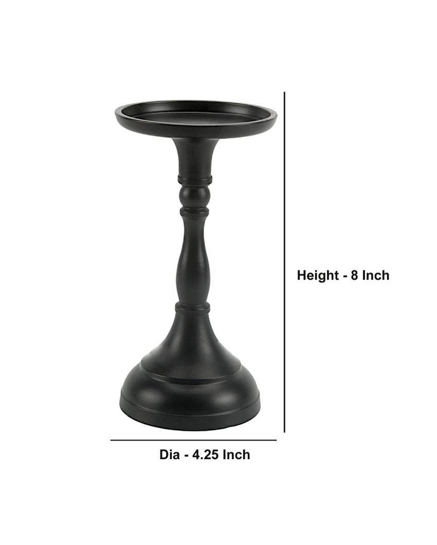 Elegant Accent Pillar Candle Holder | 4 x 8 inches