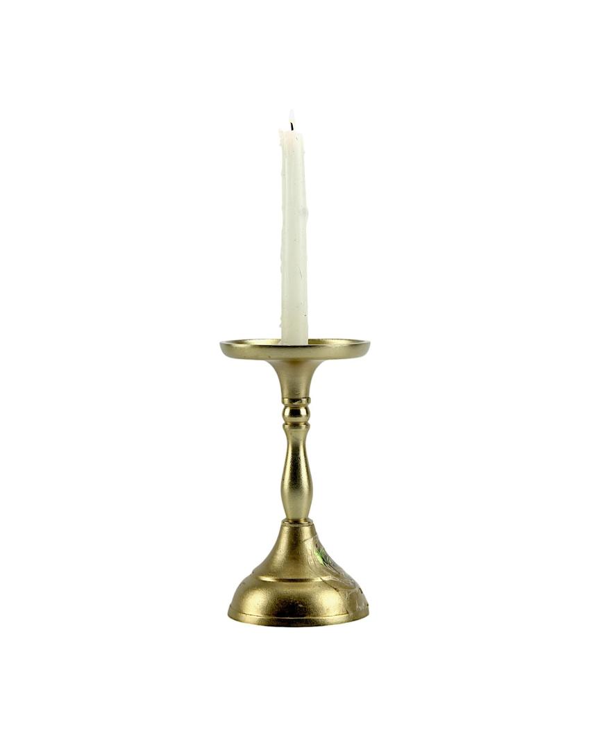 Elegant Accent Pillar Candle Holder | 4 x 8 inches