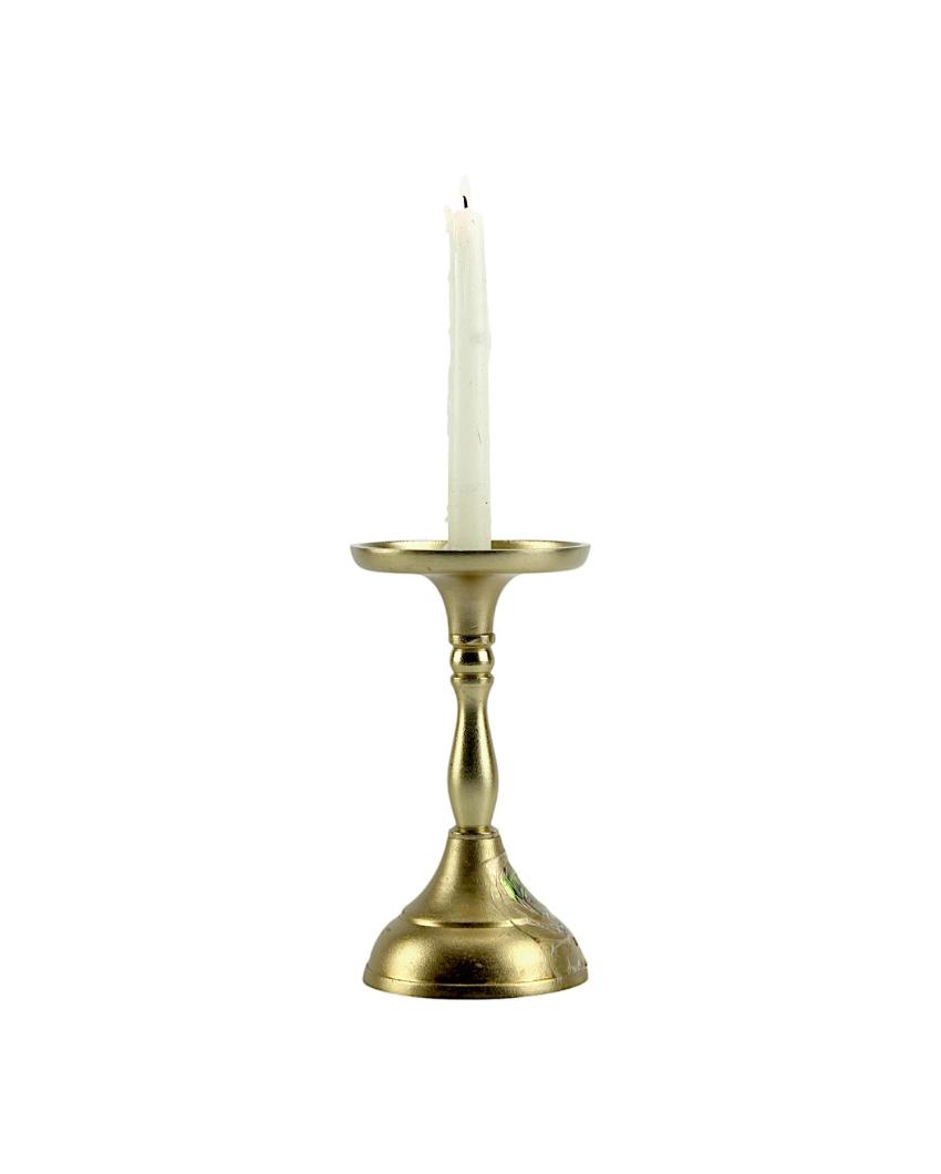 Elegant Accent Pillar Candle Holder | 4 x 8 inches