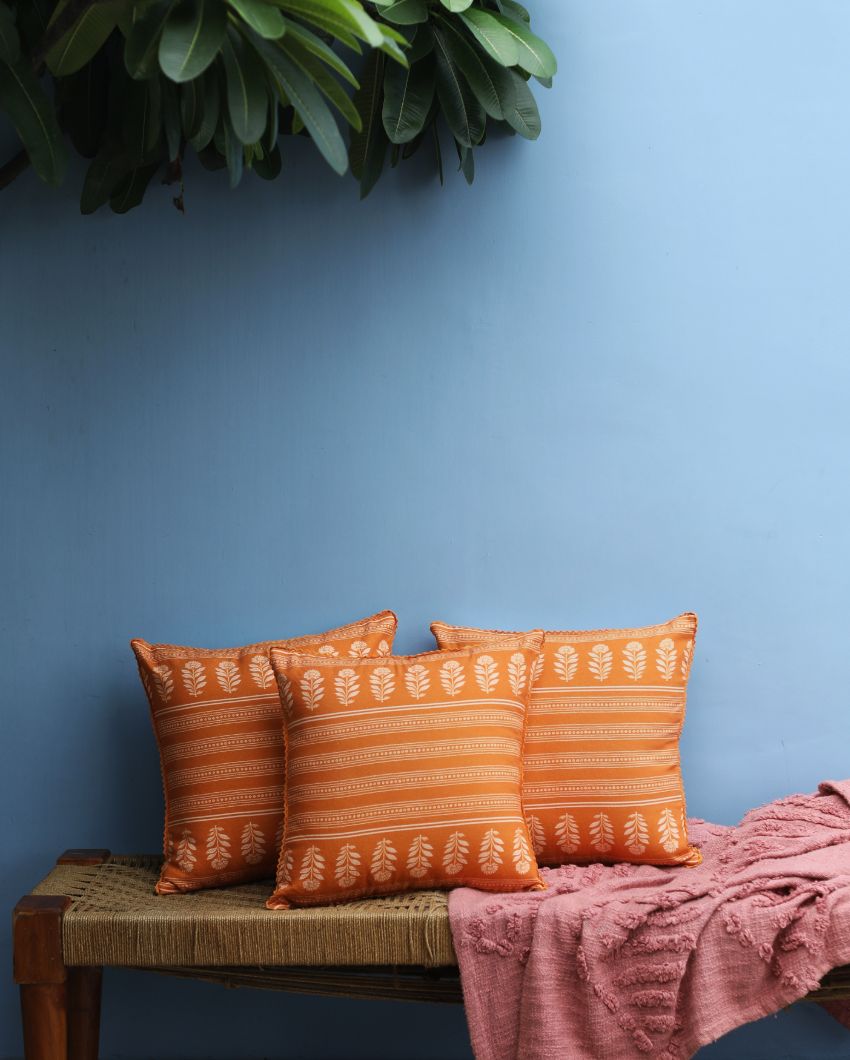 Holligold Printed Cotton Cushion Covers | 16 x 16 inches
