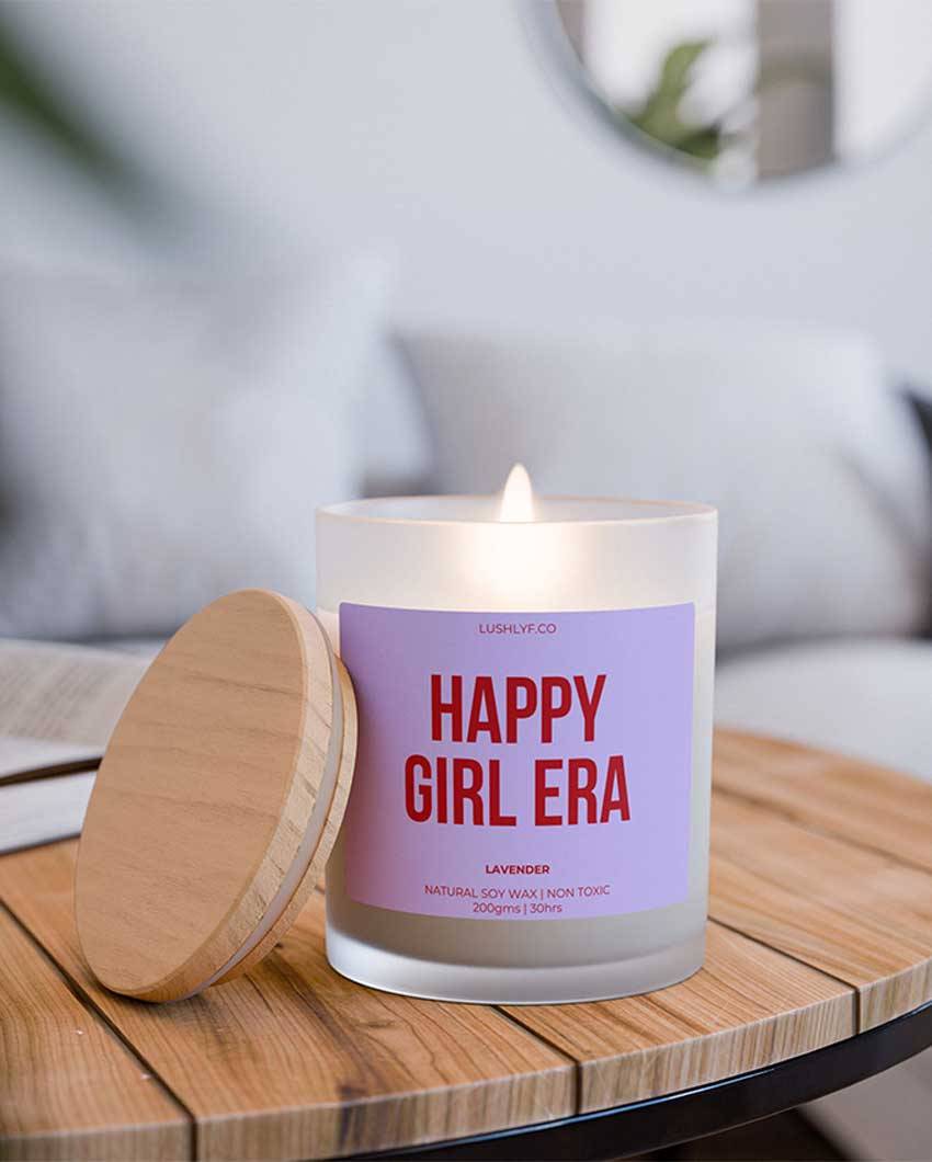 Happy Girl Era Lavender Soy Wax Candle | 3 x 4 inches | 200ml