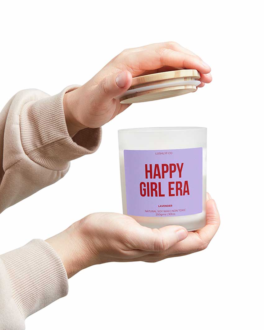 Happy Girl Era Lavender Soy Wax Candle | 3 x 4 inches | 200ml