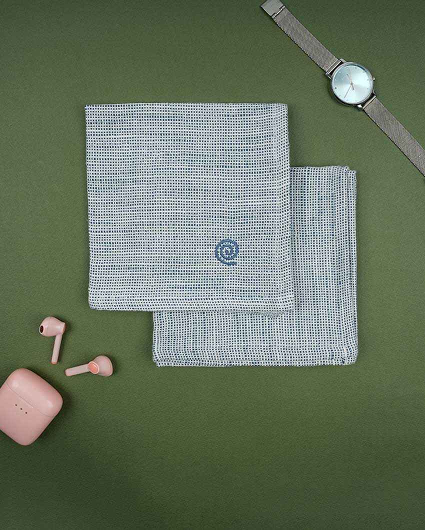 Checkered Women's Premium Bamboo Handkerchief | Pack Of 2 | 12 x 12 inches