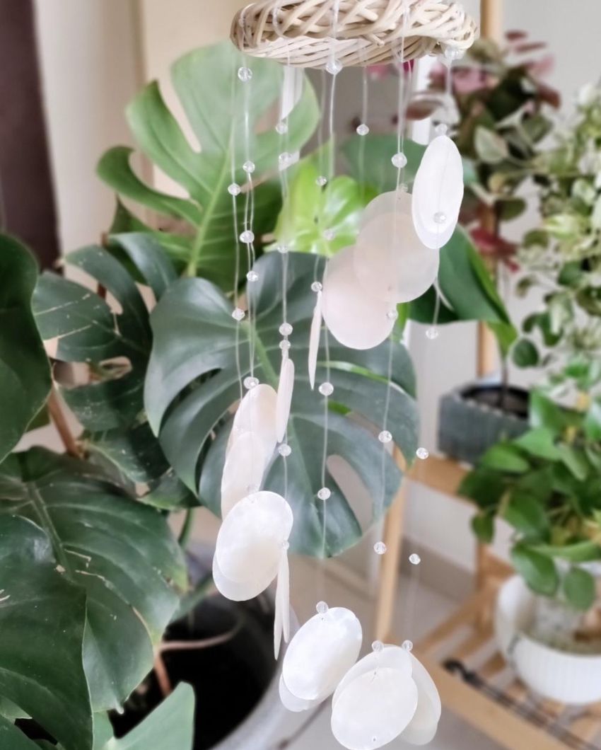 Charming Sweet Capiz Shell Wind Chime | 4 x 12 inches