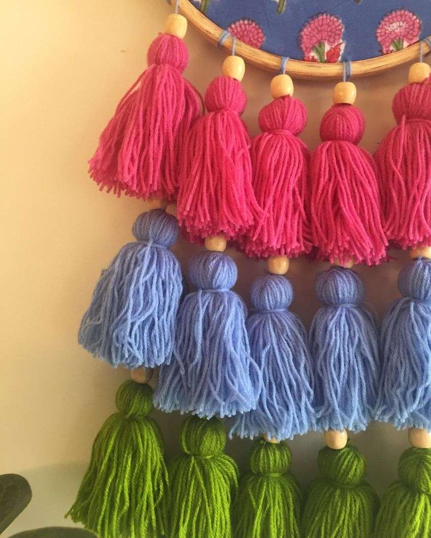 Summertime Joy Tasseled Dreamcatcher | 8 x 21 inches