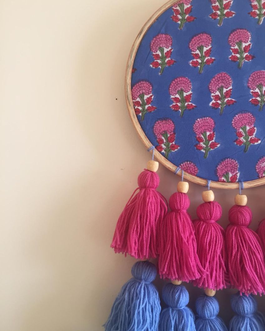 Summertime Joy Tasseled Dreamcatcher | 8 x 21 inches
