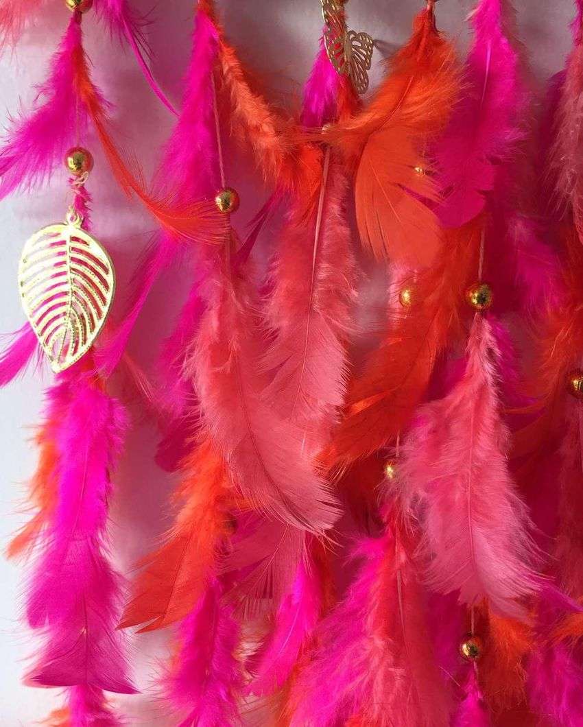 A Ray Of Hope Feather & Beads Dreamcatcher | 10 x 25 inches