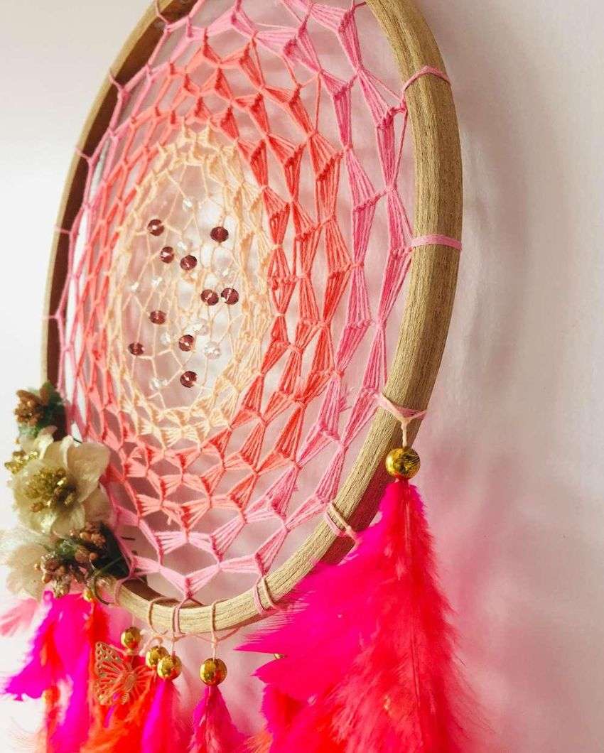 A Ray Of Hope Feather & Beads Dreamcatcher | 10 x 25 inches