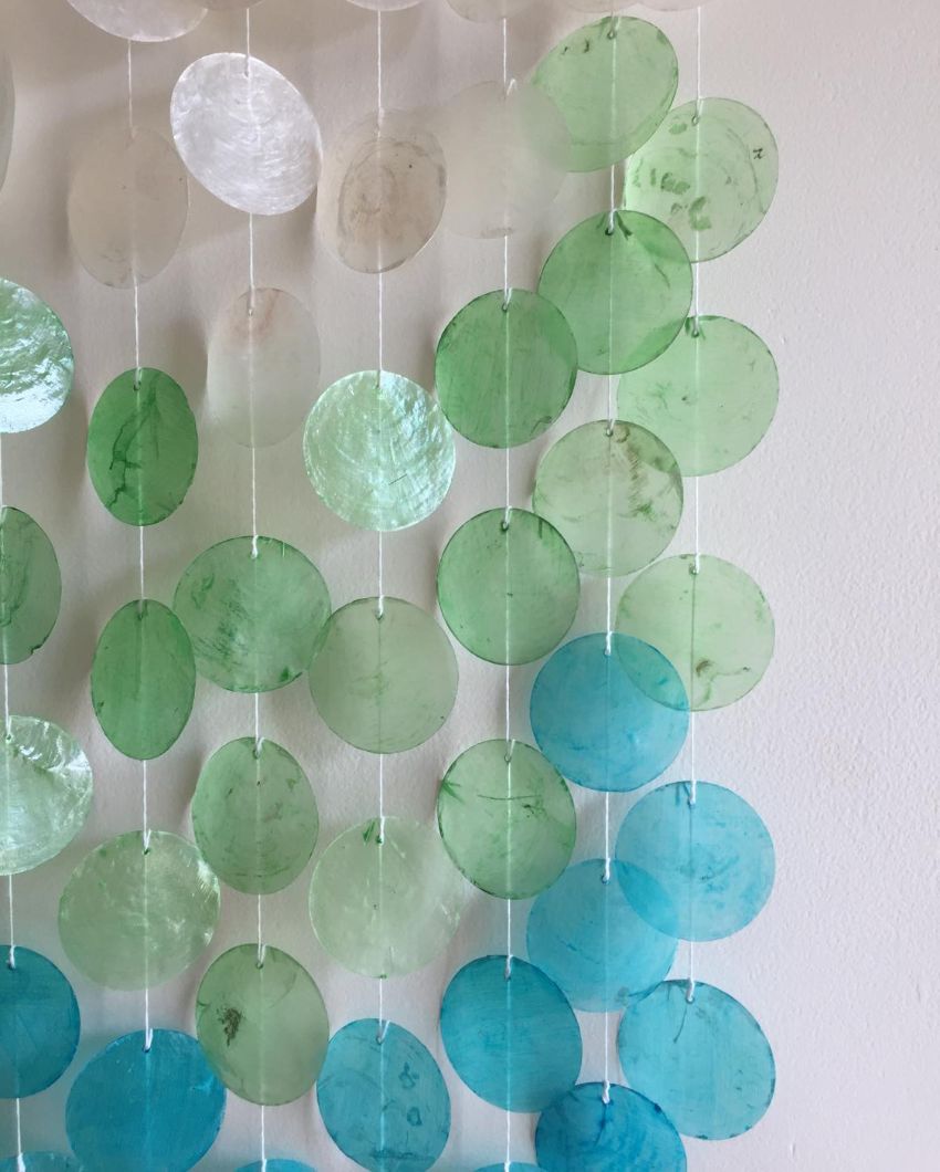 Lunar Abundance Capiz Shell Wind Chime | 16 x 22 inches