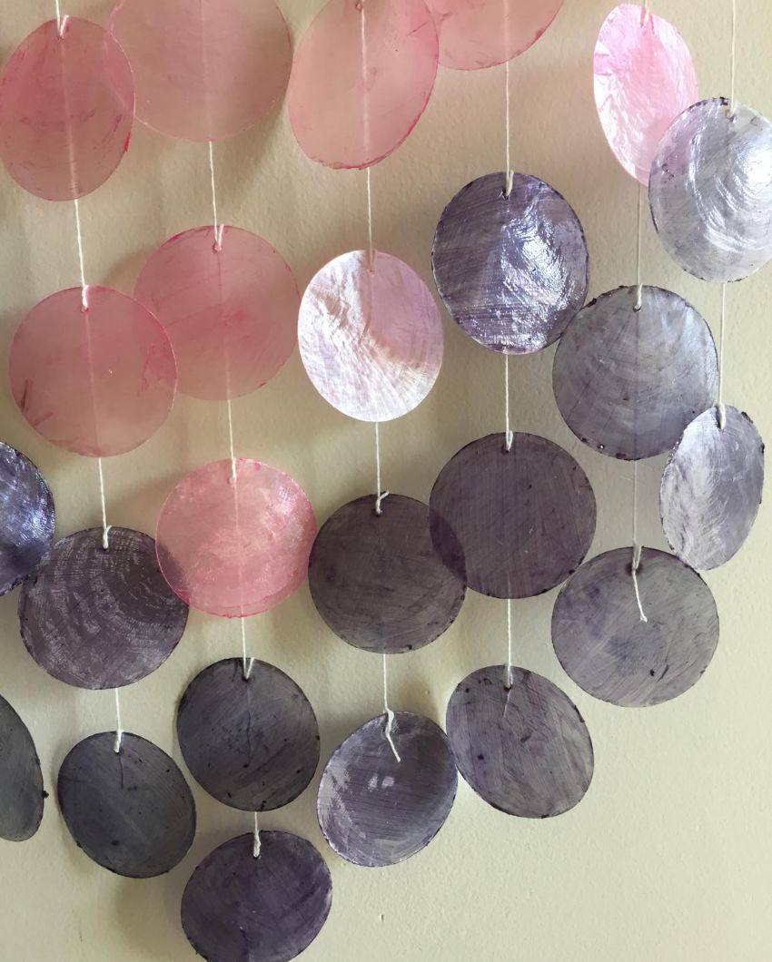 Lunar Abundance Capiz Shell Wind Chime | 16 x 22 inches