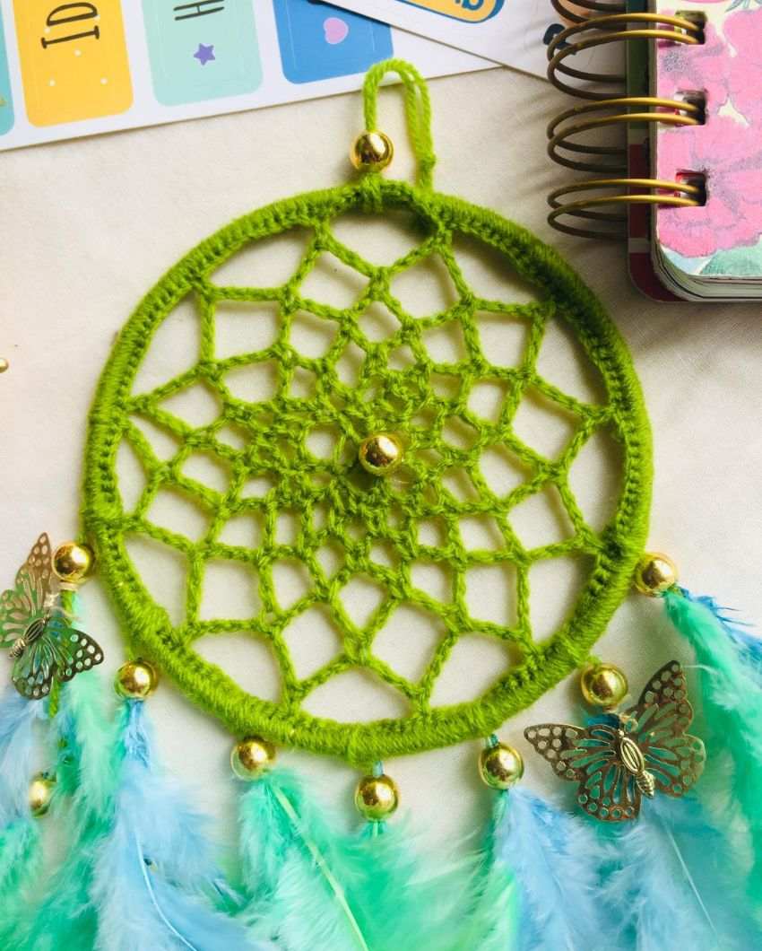 Beach Vibes Feather & Beads Dreamcatcher | 4 x 12 inches