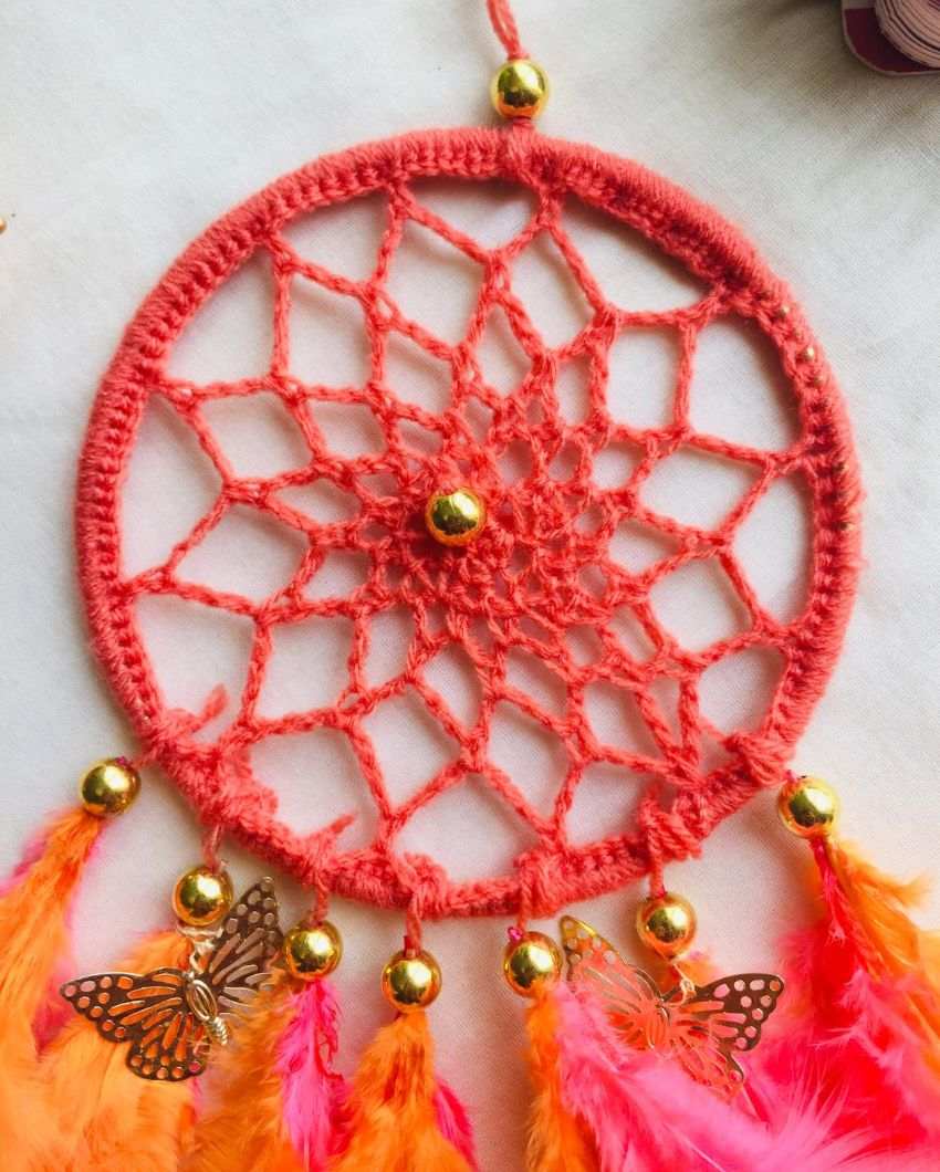 Good Vibes Feather & Beads Dreamcatcher | 4 x 12 inches