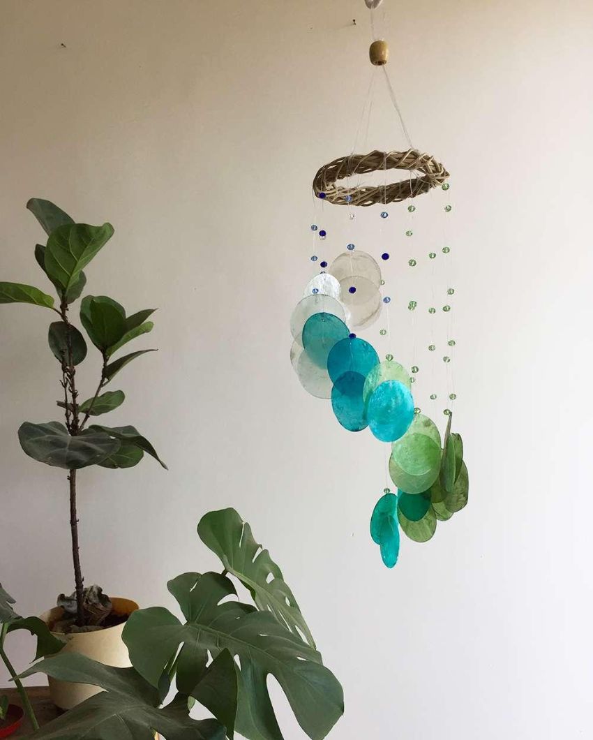 Heart Chakra Compassion Capiz Shell Wind Chime | 4 x 12 inches