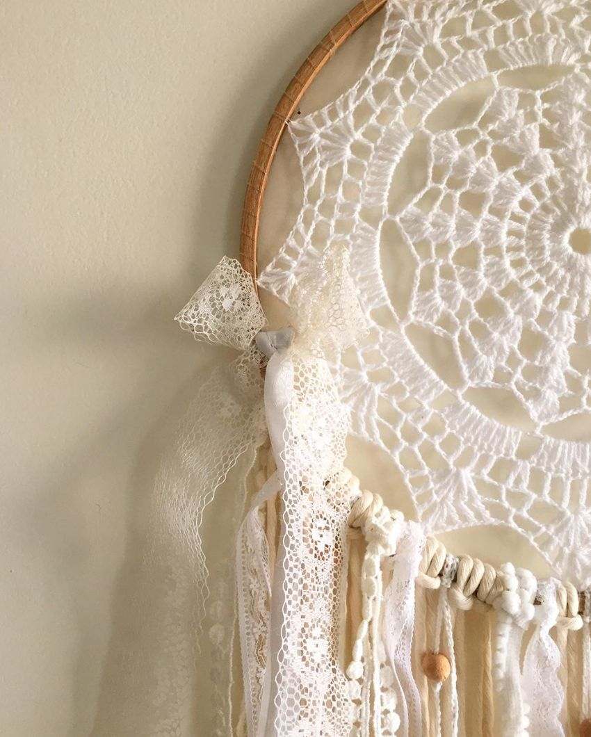 Like A Fairy tale Feather & Beads Dreamcatcher | 12 x 30 inches