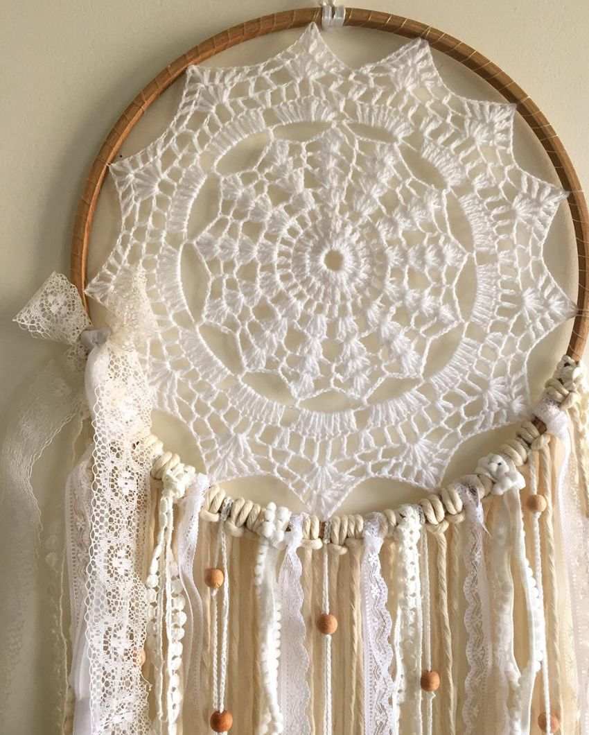 Like A Fairy tale Feather & Beads Dreamcatcher | 12 x 30 inches