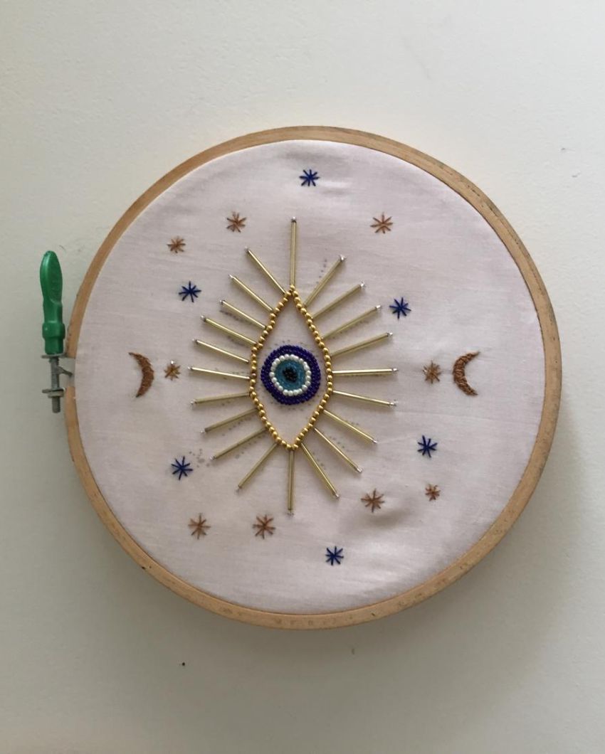 Premium Evil Eye Embroidery Hoop | 8 inches