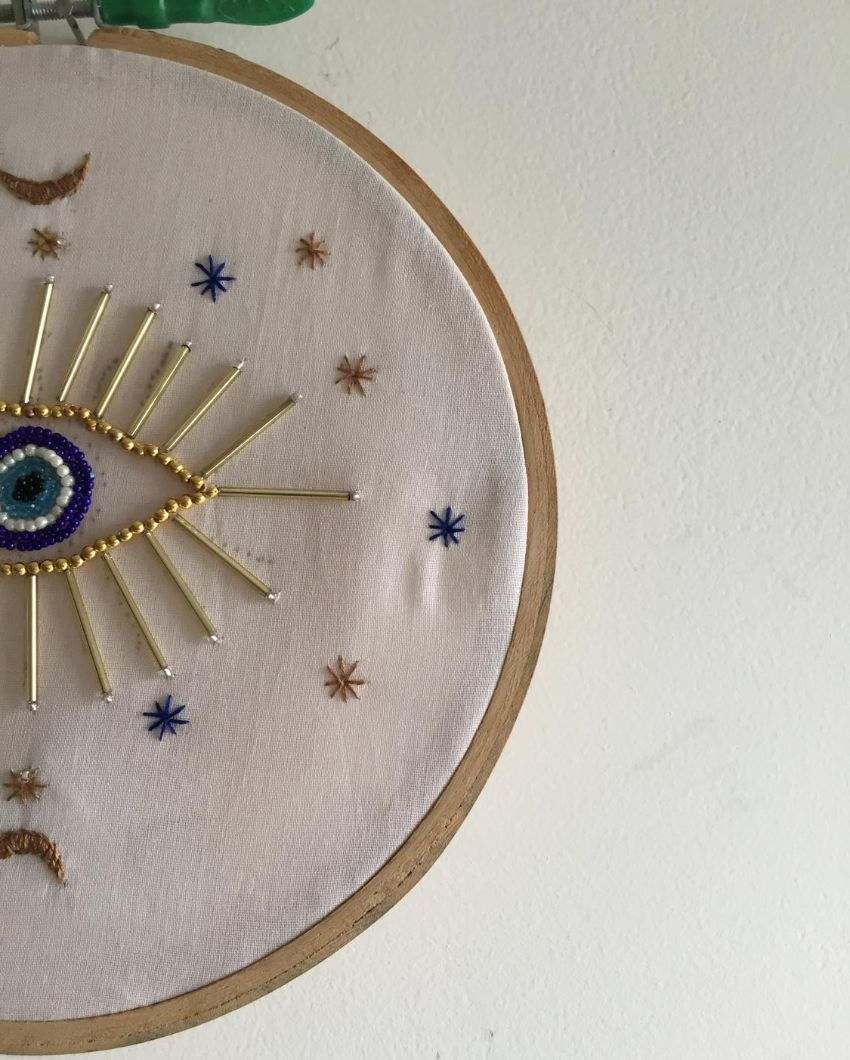 Premium Evil Eye Embroidery Hoop | 8 inches