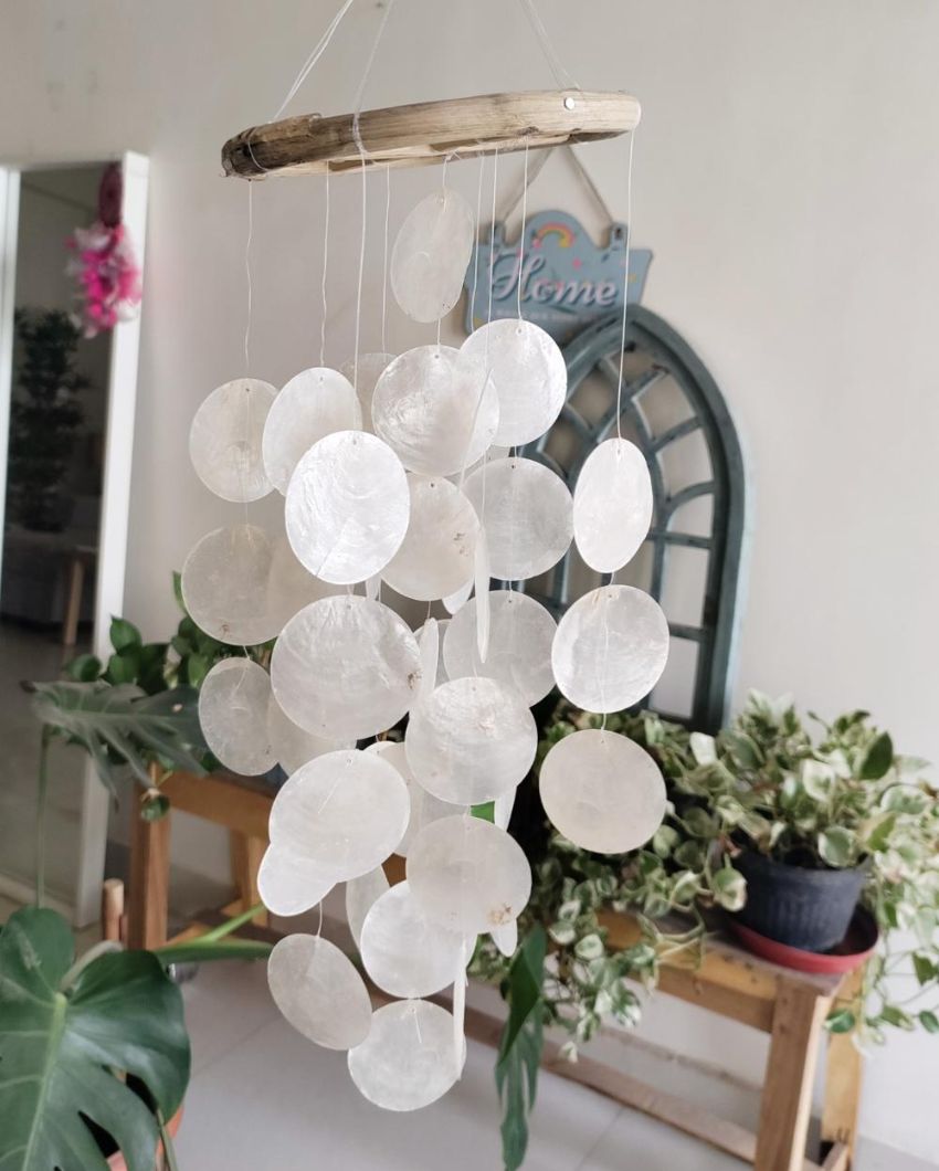Moonlight Dance Sea Shell Wind Chime | 16 x 16 inches