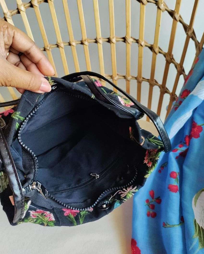 Elegant Miss Briganza Floral Bag | 10 x 5 x 11 inches