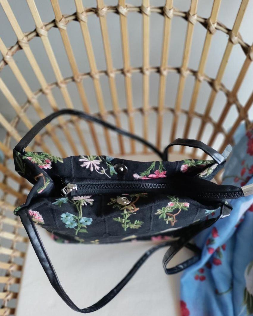 Elegant Miss Briganza Floral Bag | 10 x 5 x 11 inches