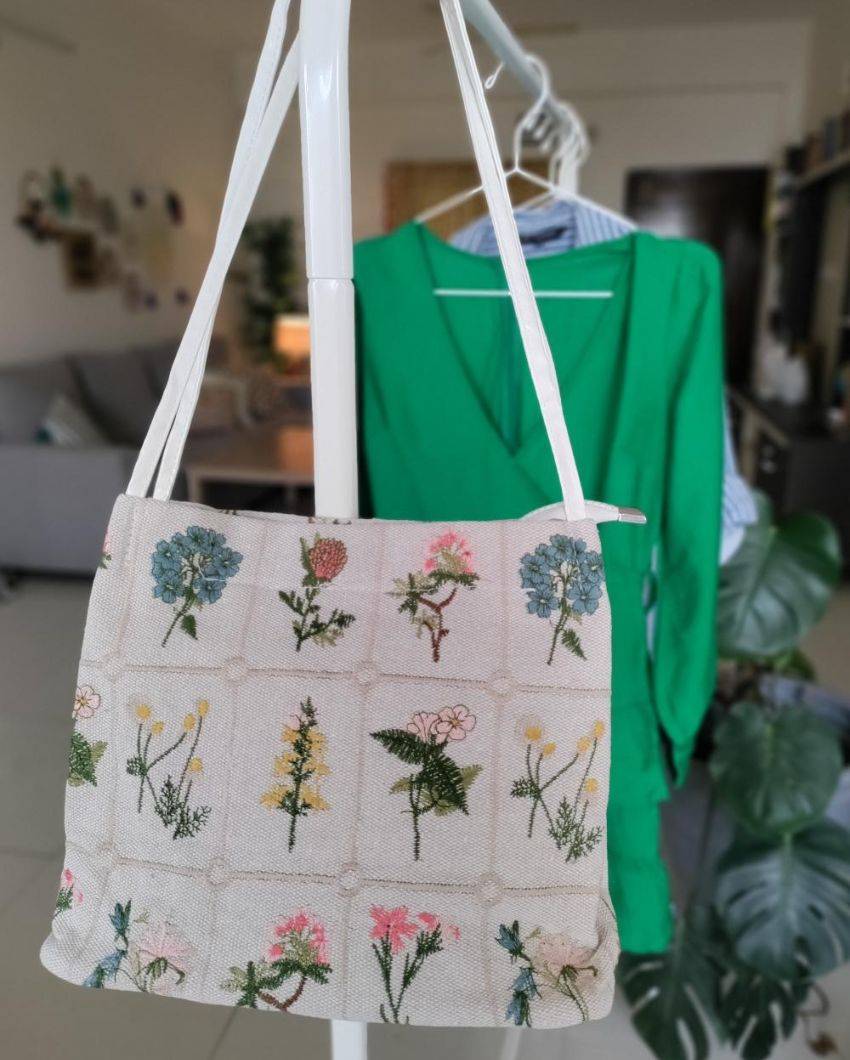 Elegant Miss Briganza Floral Bag | 10 x 5 x 11 inches