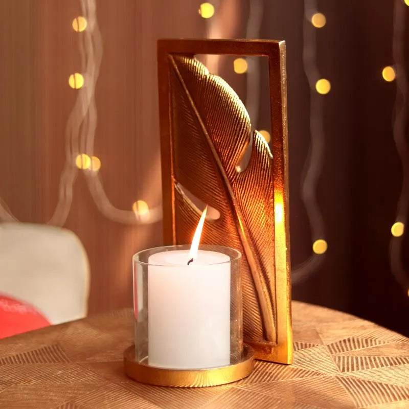Candle Stand Tree Design With Glass