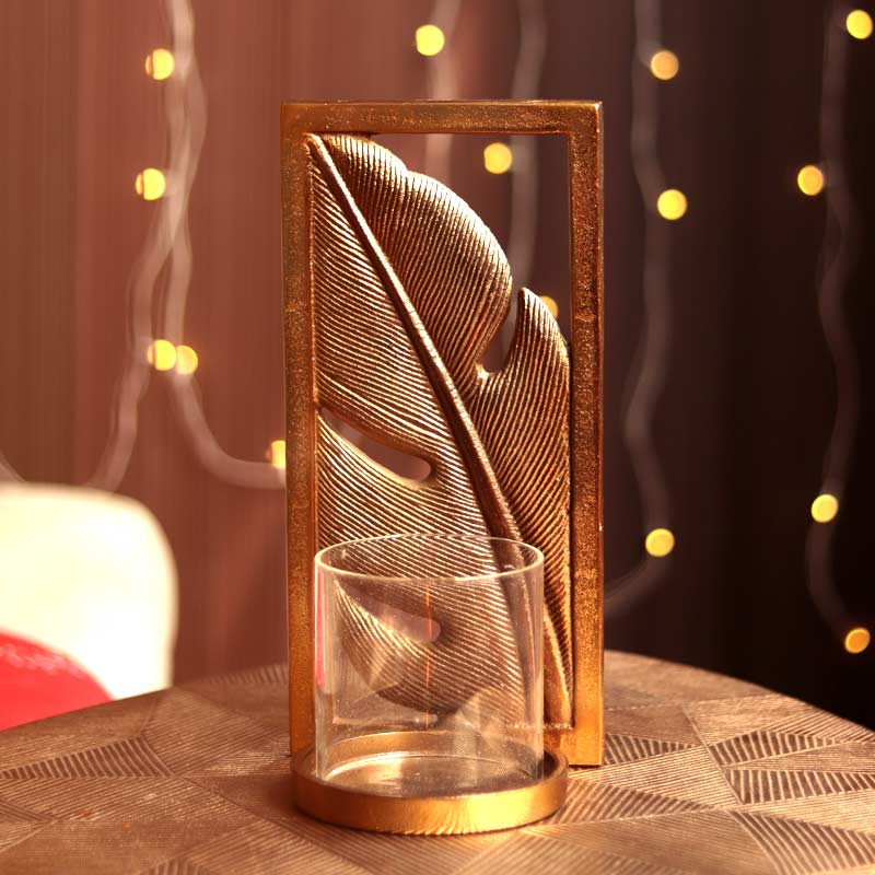 Candle Stand Tree Design With Glass