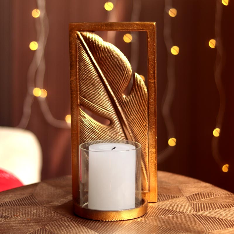 Candle Stand Tree Design With Glass