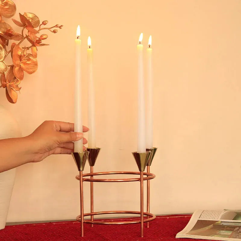 Circular 4 Piece Candle Stand | 6.7 x 7 inches