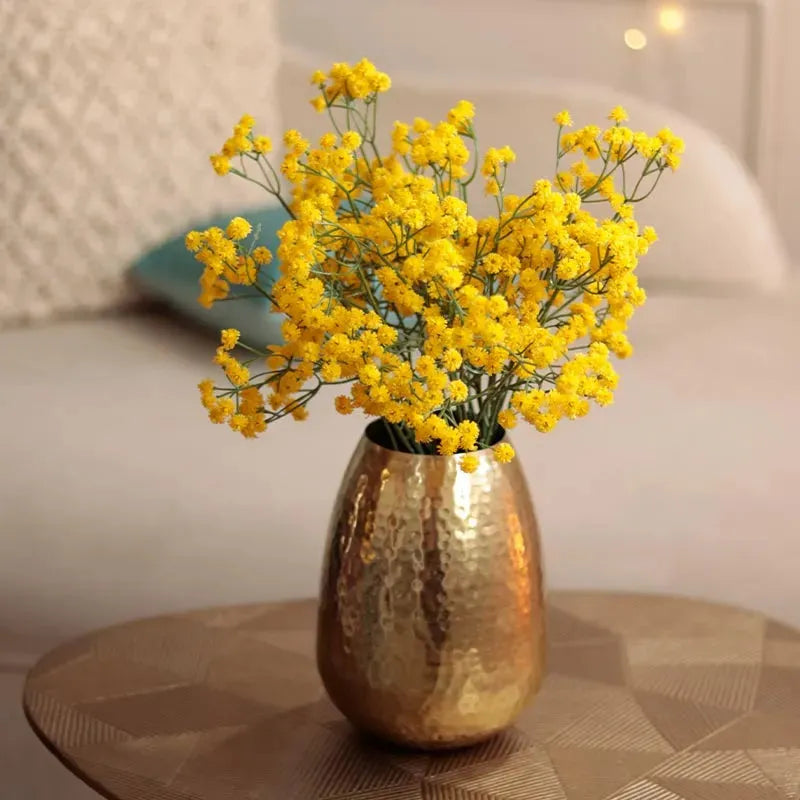 Metallic Golden Vase Without Plant | 6 x 7 inches