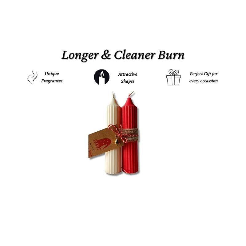 Red Diwali Special Hope Pillar Candles | Set of 2 Default Title