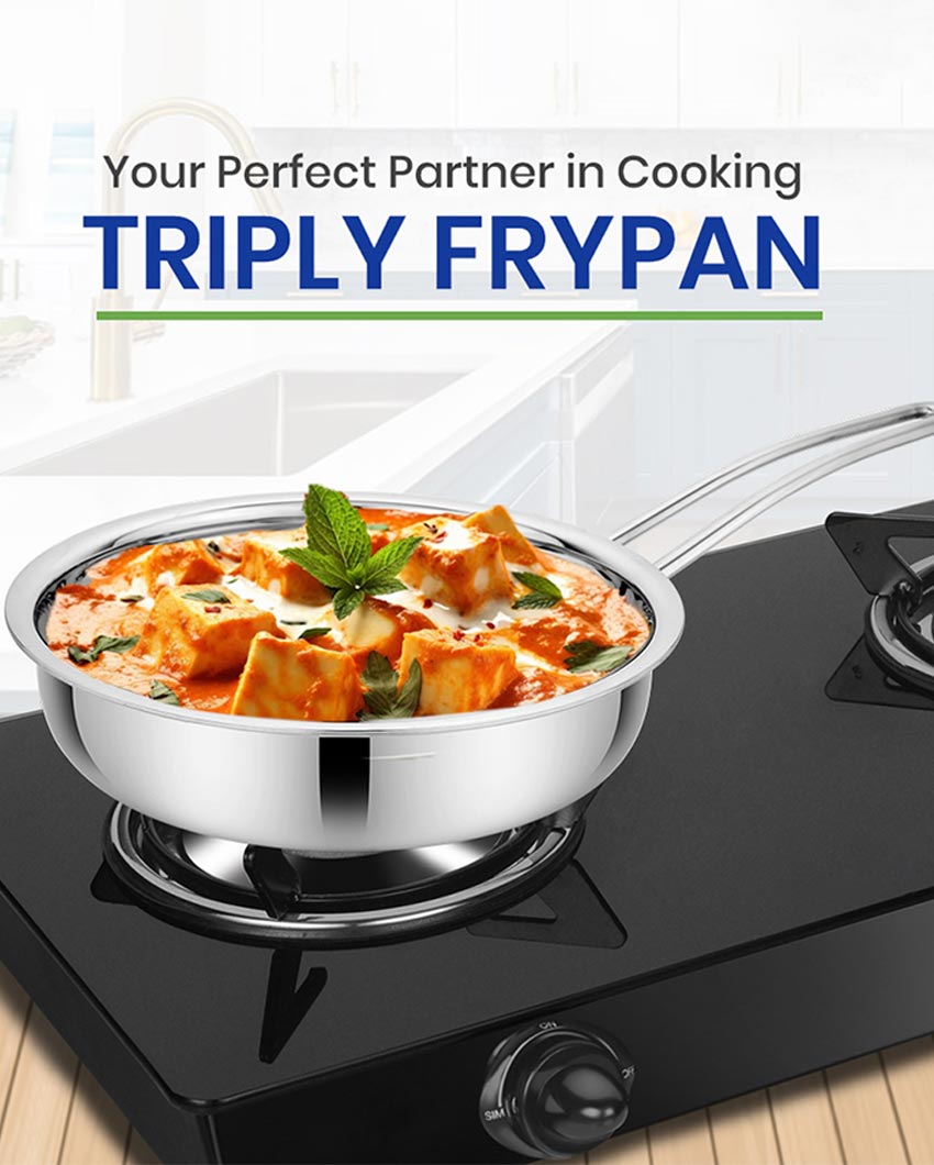 Steady Triply Stainless Steel Frypan