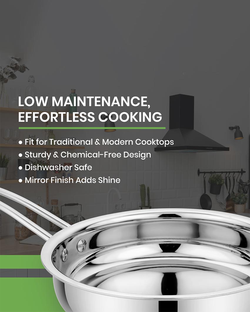 Steady Triply Stainless Steel Frypan