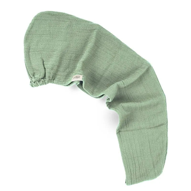 Banana Double Cloth Hair Towel Plus Size Sage Green
