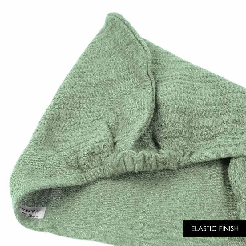 Banana Double Cloth Hair Towel Plus Size Sage Green