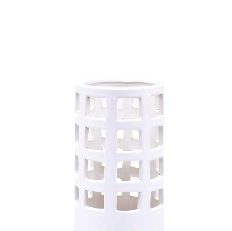 Lattice Vase White