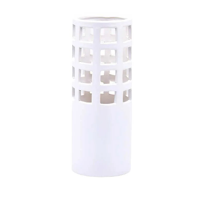 Lattice Vase White