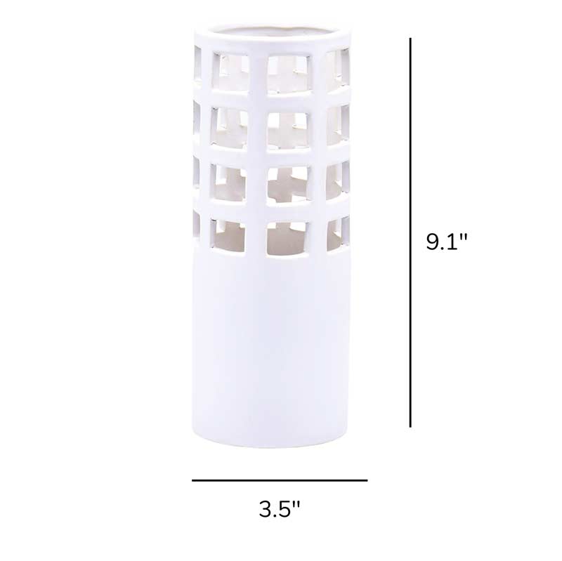 Lattice Vase White