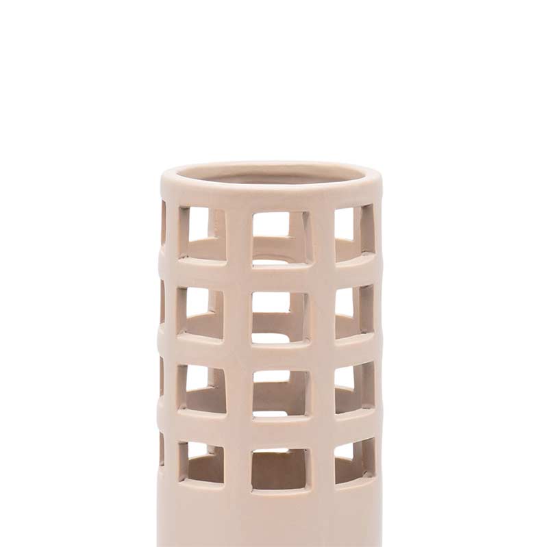 Lattice Vase Brown