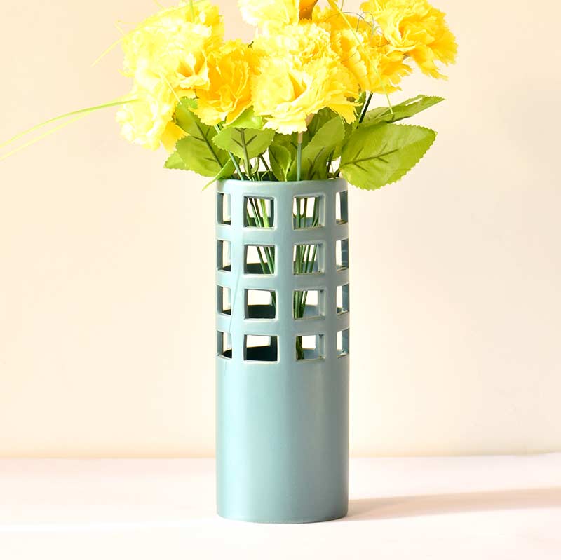 Lattice Vase Light Blue