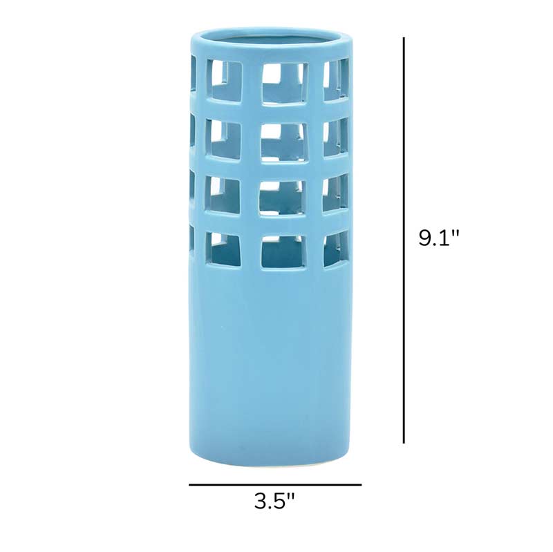Lattice Vase Light Blue