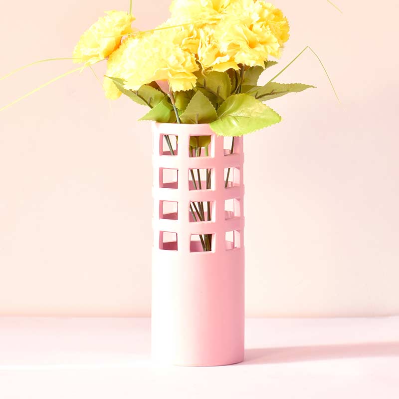 Lattice Vase Pink