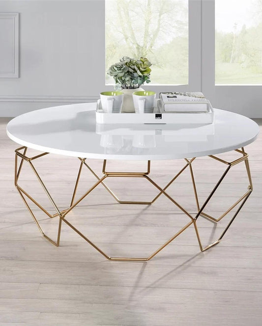 Gold Wire Metal Frame Coffee Table