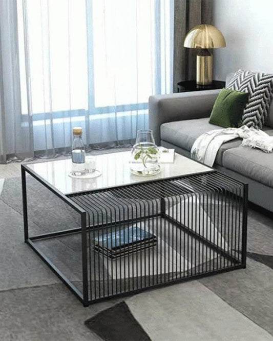 Monochrome Metal Wire Coffee Table