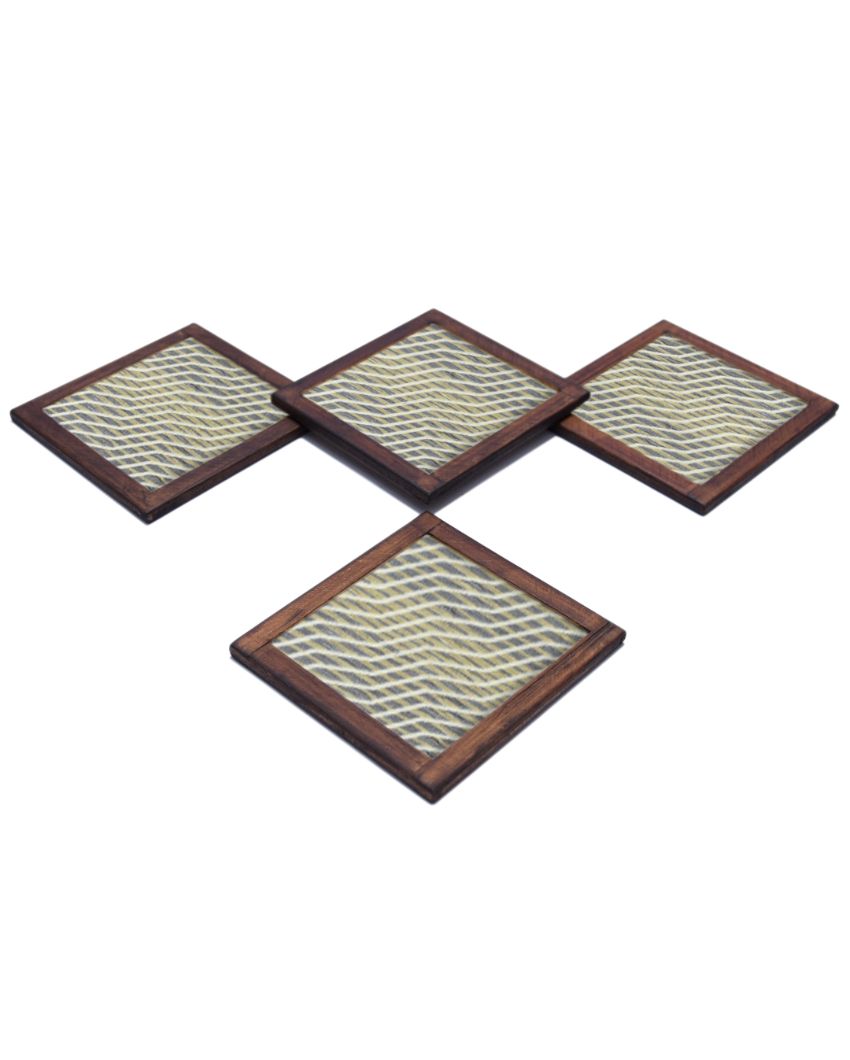 Modern Cotton Coasters | Set of 4 | 4 inches