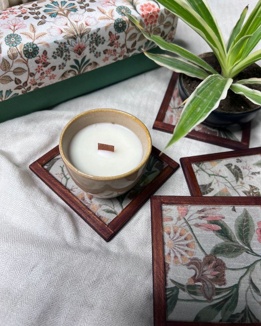 Opulent Blended Silk Coasters | Set of 4 | 4 inches