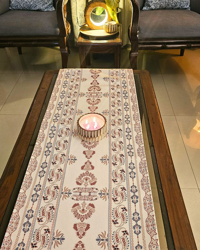 Artisan Touch Traditional Printed Table Runner | 14 X 52 inches