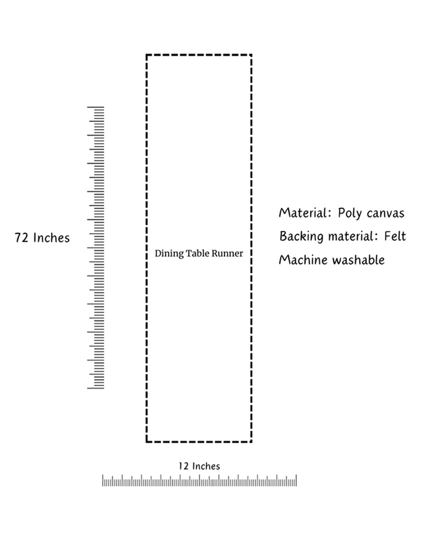 Elegant Print Floral Whispers Table Runner | 12 X 72 inches